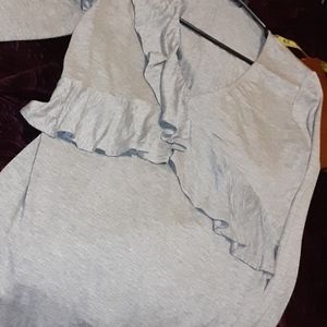 Ruffle cross chest mustard seed